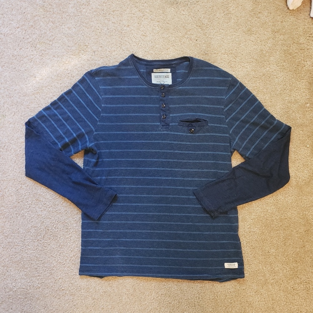 Blue Long Sleeve Shirt Heritage | M | Slim Fit